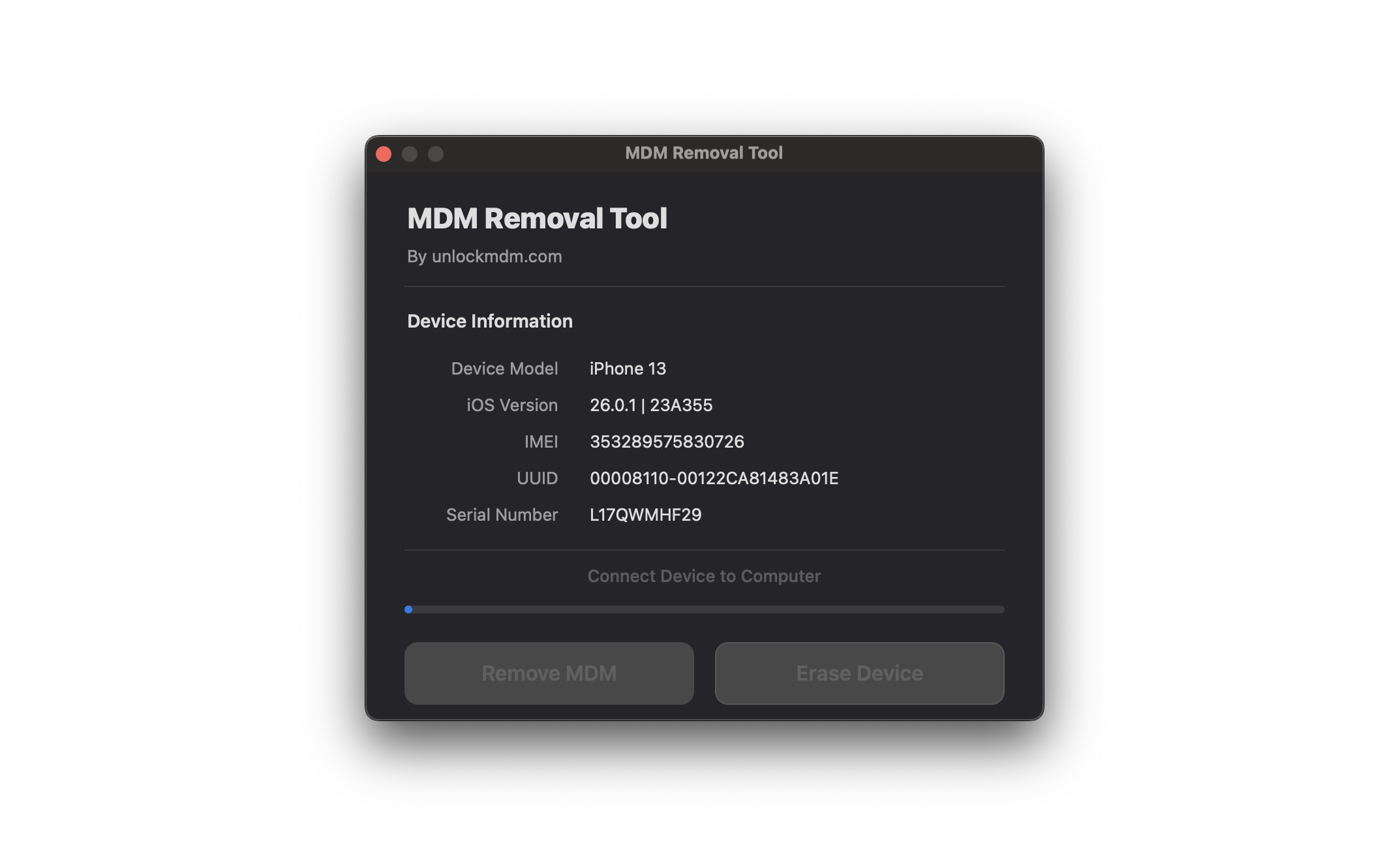 Connect Device - MDM Removal Tool